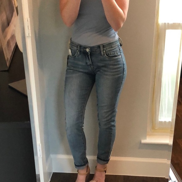 Saks Fifth Avenue Skinny Jeans with Lace Inserts - Picture 2 of 11